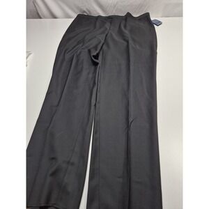 Leonardo Valenti Luca Dress Pants Men's 46x36 Black Wool Flat Front NWT